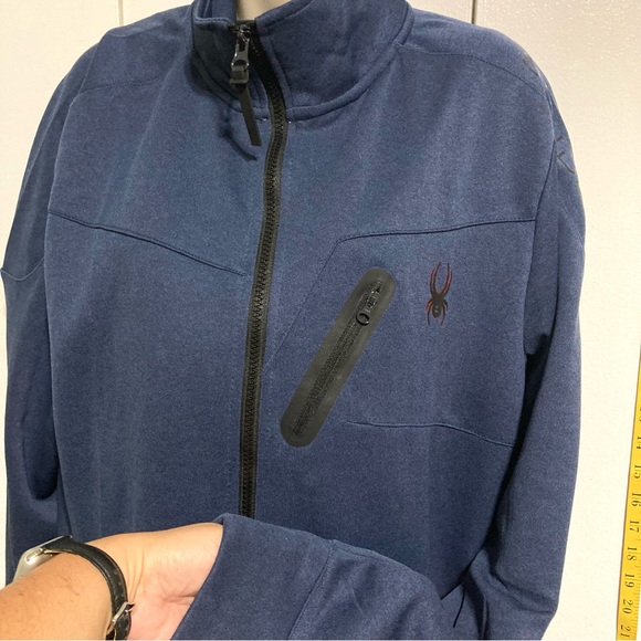 SPYDER Active Full Zip Jacket Blue Mens Large NEW - Picture 4 of 16